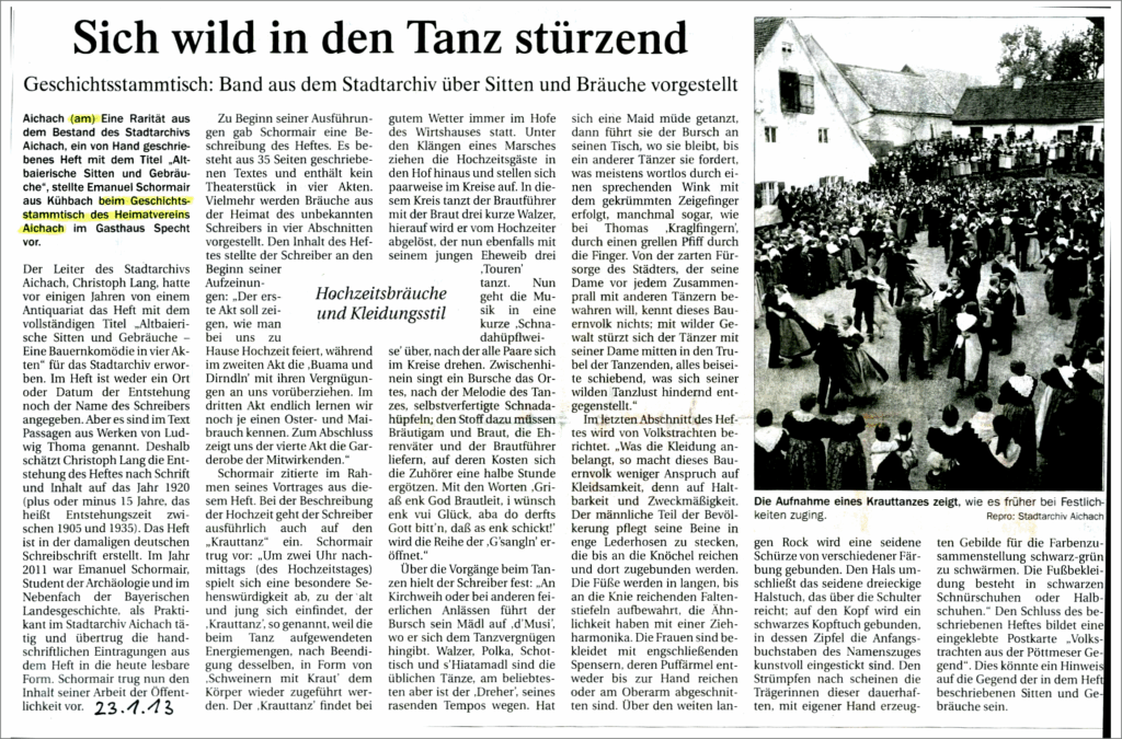 Sich wild in den Tanz stürzend
