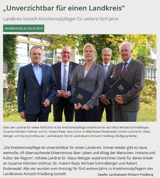 Neue Kreisheimatpfleger