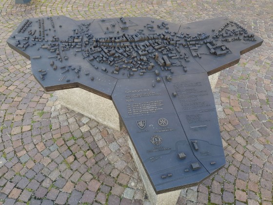3D-Bronzemodell: Die Stadt in der Stadt